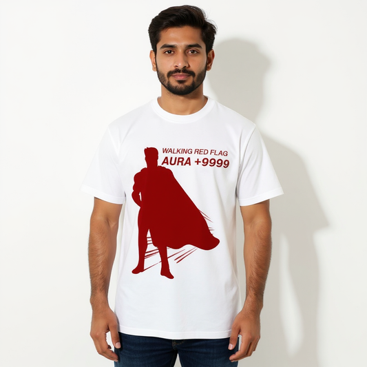 Walking Red Flag Aura Tee