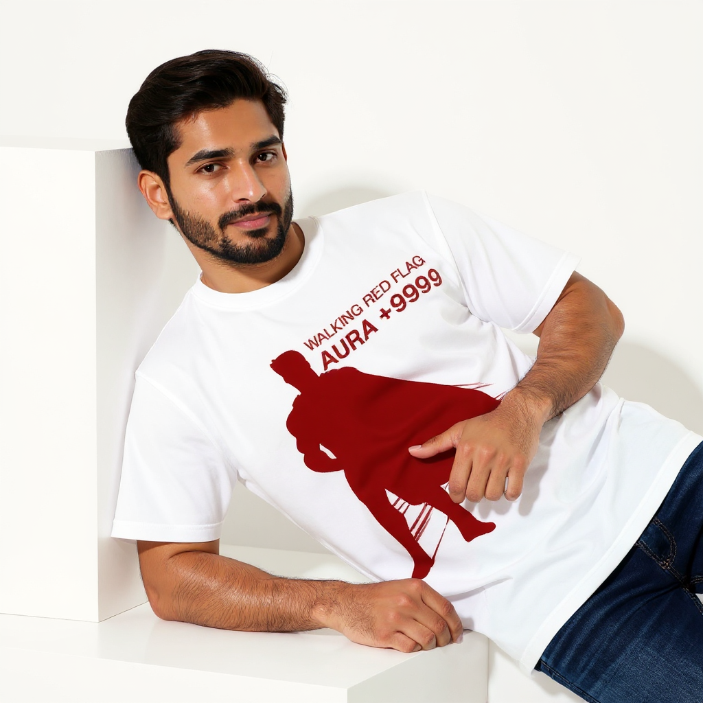 Walking Red Flag Aura Tee