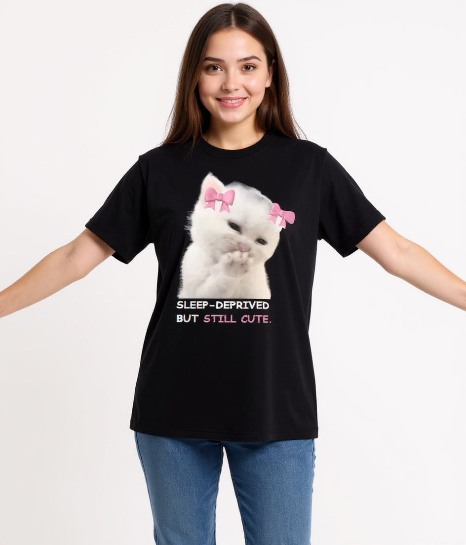 Sleep-Deprived Kitty Tee
