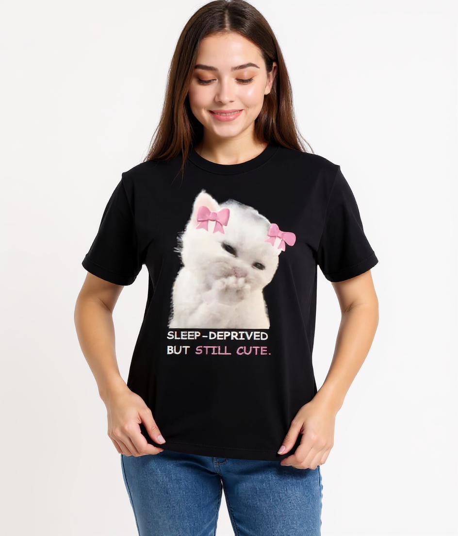 Sleep-Deprived Kitty Tee